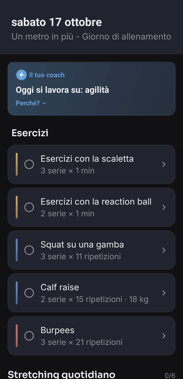 Schermata dell'app Drillr