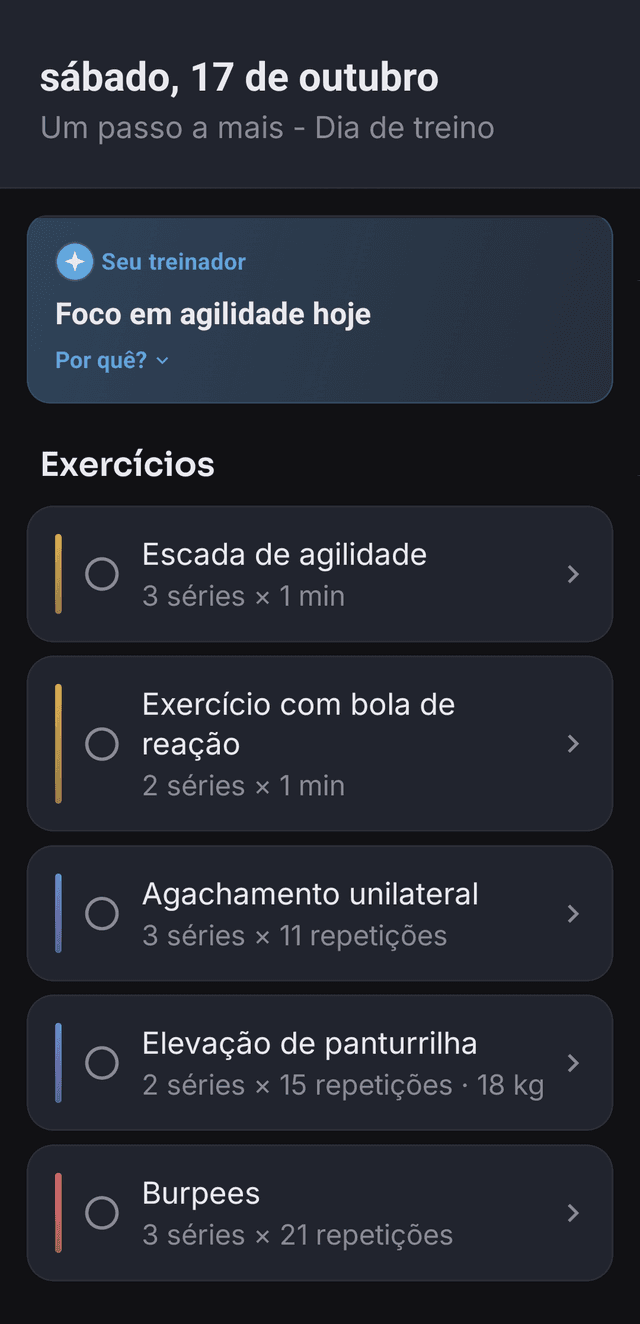 Tela do app Drillr