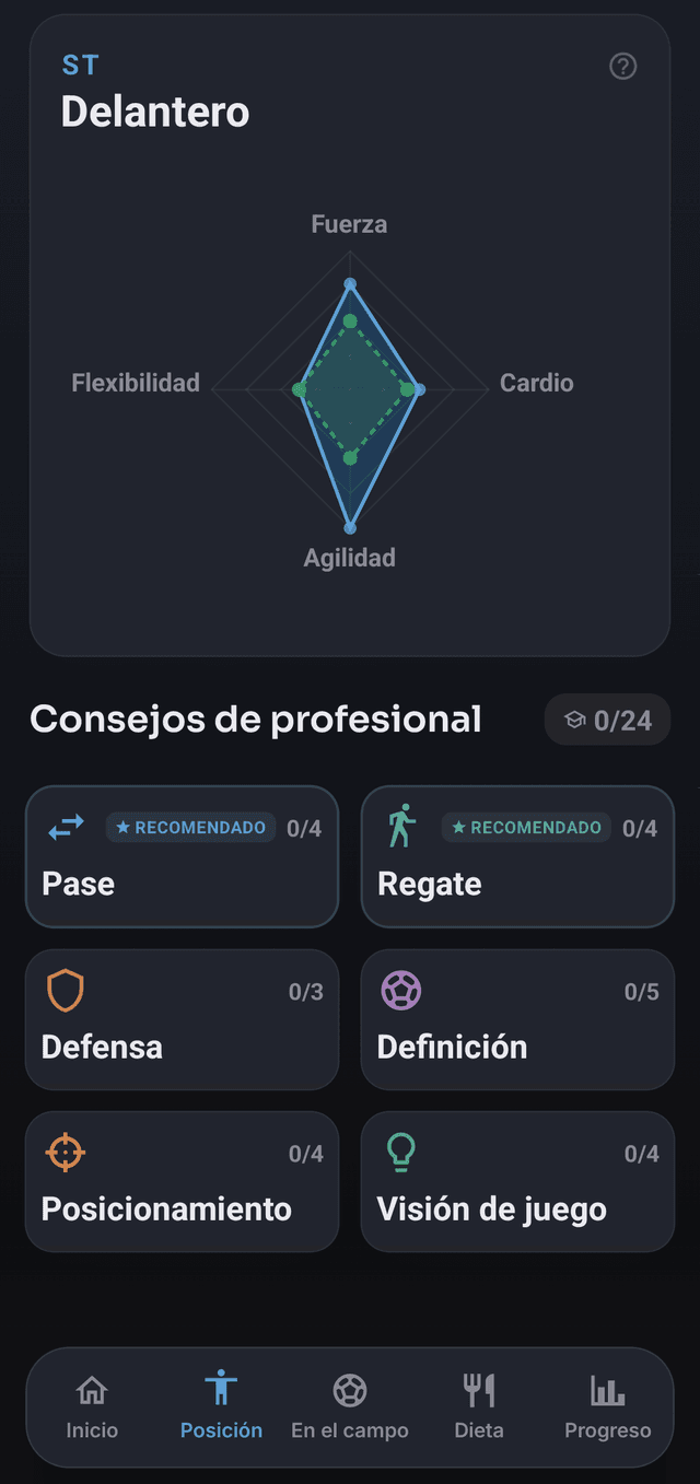 Pantalla de la app Drillr