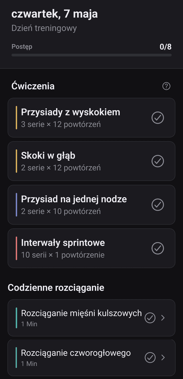 Ekran aplikacji Drillr
