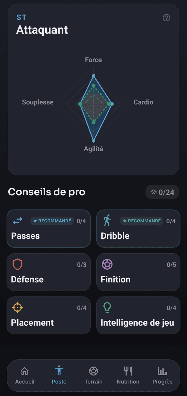 Écran de l'appli Drillr