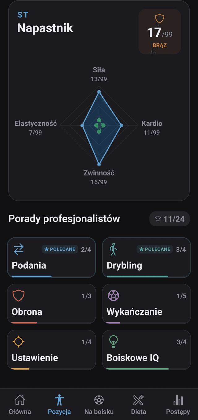 Ekran aplikacji Drillr