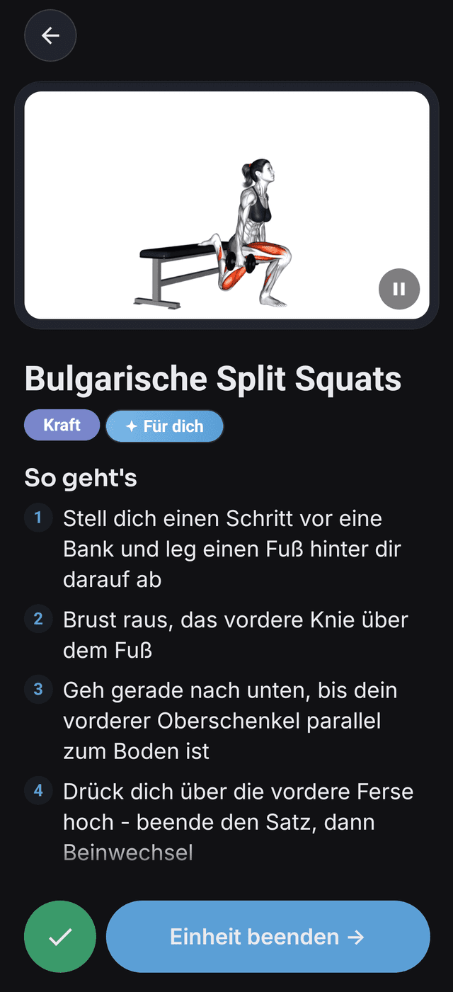 Trainiere jeden Tag